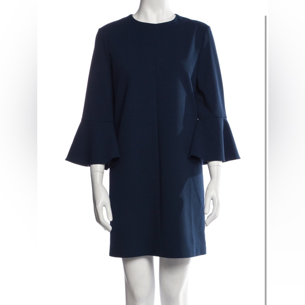 Tibi Bell Sleeve Shift Navy Blue Women's Dress